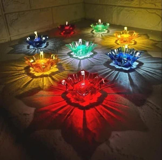 3D Reusable Reflective Shadow Colourful Diya